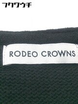 ◇ RODEO CROWNS ロデオクラウンズ スリット コットン ニット 半袖 セーター サイズF ブラック レディース_画像4