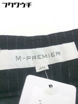 ◇ M premier エムプルミエ ピンストライプ ウール フレアパンツ サイズ 36 ブラック レディース_画像4