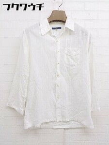 ◇ Simplicite シンプリシテェ 七分袖 シャツ サイズ38 ホワイト レディース