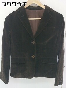 * LAPIS BEAMS velour style 2B long sleeve tailored jacket size 38 Brown lady's 