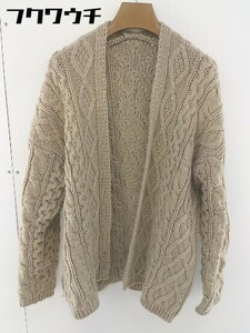 # SENSE OF PLACE by URBAN RESEARCH cable knitted long sleeve cardigan size F beige lady's 