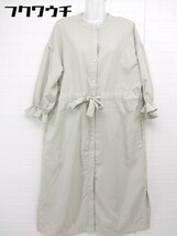 ◇ w closet ダブルクローゼット バンドカラー 長袖 ロング ワンピース サイズF ベージュ系 レディース_画像2