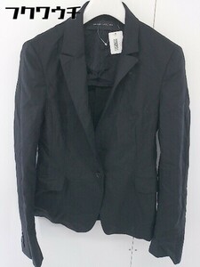 ◇ UNITED ARROWS ユナイテッドアローズ 1B シングル 長袖 テーラード ジャケット サイズ38 ブラック レディース