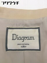 ◇ DIAGRAM GRACE CONTINENTAL ダイアグラム 七分袖 テーラード ジャケット サイズ38 ベージュ系 レディース_画像4