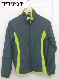 ◇ NIKE ナイキ 長袖 ジップアップ トラック ジャケット サイズS グレー系 イエロー系 レディース