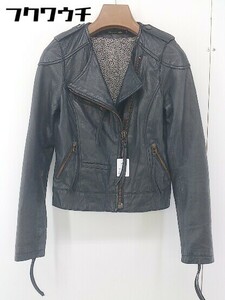 ◇ FILLY O LYNX 豚革 長袖 ジャケット サイズ36 ブラック レディース