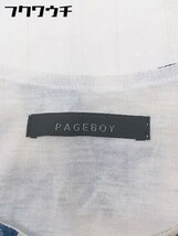 ◇ PAGEBOY ページボーイ ノースリーブ ロング ワンピース サイズF ベージュ ネイビー レディース_画像4