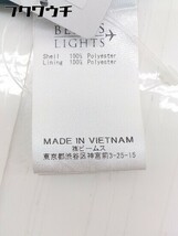 ◇ BEAMS LIGHTS 総柄 バックジップ ノースリーブ 膝丈 ワンピース サイズ38 ネイビー ホワイト レディース_画像7