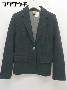 ◇ UNITED ARROWS WORK FOR HOLIDAY 2B 長袖 テーラードジャケット サイズ38 チャコールグレー レディース