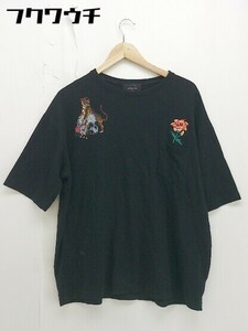 ◇ rehacer STAND レアセルスタンド 半袖 Tシャツ カットソー サイズL ブラック レディース