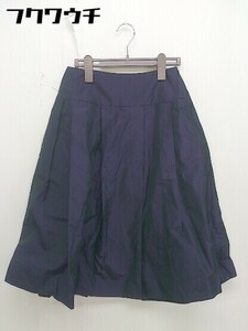 * HIROKO KOSHINO Hiroko Koshino шелк . боковой Zip плиссировать колени длина юбка размер 9 лиловый женский 