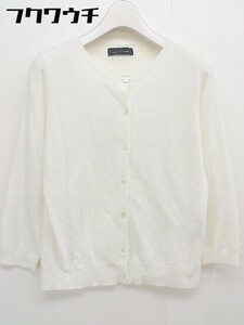 ◇ green label relaxing UNITED ARROWS 薄手 ニット カーディガン アイボリー系 レディース