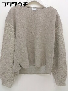 ◇ URBAN RESEARCH DOORS ニット 切り替え 長袖 Tシャツ カットソー サイズOne ベージュ系 レディース