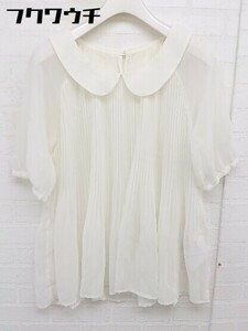 ◇ The Way of Chic Ray BEAMS ザウェイオブチックレイビームス 半袖 シャツ ブラウス アイボリー レディース