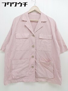 * JOURNAL STANDARD oversize short sleeves shirt jacket Pink Lady -s