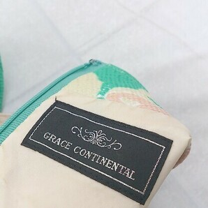 ◇ GRACE CONTINENTAL グレースコンチネンタル 総柄 ノースリーブ 膝丈 ワンピース サイズ36 ベージュ系 マルチ レディースの画像4