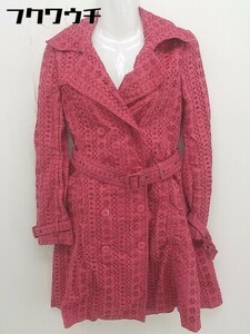 * * MORGAN DE TOI Morgan dutowa belt attaching long sleeve coat size 36 red lady's 