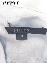 ◇ SHIPS シップス リネン100% 半袖 チュニック シャツ サイズM ブルー レディース_画像8