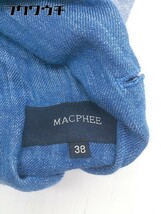 ◇ MACPHEE マカフィー トゥモローランド リネン100% 長袖 ジャケット サイズ38 ブルー レディース_画像6