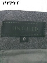 ◇ UNTITLED アンタイトル 裾ジップ タック テーパードパンツ サイズ 2 グレー レディース_画像4