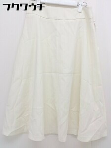 * * ELLE L tag attaching knees under height flair skirt size 38 white lady's 