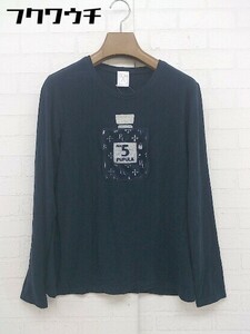 ◇ PUPULA ププラ 長袖 Tシャツ カットソー サイズ40 ネイビー系 レディース