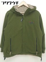 ◇ FILA 子供服 リバーシブル ナイロン フリース 長袖 パーカー ジャンパー サイズ150 ベージュ グリーン レディース_画像3