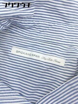 ◇ ◎ SPICK AND SPAN Pour Belle Femme ストライプ 長袖 シャツ ブルー ホワイト レディース_画像4