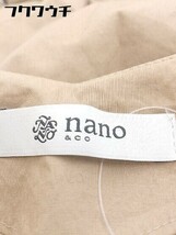 ◇ nano&co ナノアンドコー nano universe 半袖 膝下丈 ワンピース サイズF ブラウン系 レディース_画像4