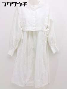 * URBAN RESEARCH ITEMS side ribbon shirt One-piece the best ensemble white lady's 