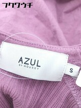 ◇ AZUL BY MOUSSY アズールバイマウジー レイヤード風 リブ 半袖 膝下丈 ワンピース サイズS パープル系 レディース_画像4