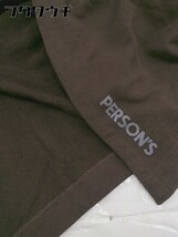 ◇ PERSON'S パーソンズ図 サイドスリット 長袖 膝下丈 ワンピース サイズM ブラウン レディース_画像8