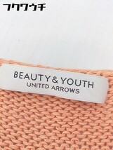 ◇ BEAUTY & YOUTH UNITED ARROWS 七分袖 コットン ニット プルオーバー オレンジ レディース_画像4