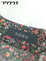 ◇ N.O.R.C ノーク 花柄 長袖 ロング ワンピース サイズ2 ブラック系 レディース_画像4