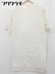 * Khaju car juSHIPS Ships total pattern race . minute sleeve knees height One-piece ivory lady's 