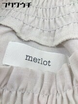 ◇ merlot メルロー 半袖 ロング ワンピース サイズF ベージュ系 レディース_画像4