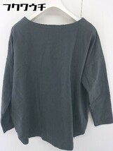 ◇ fierte doe ボートネック ラウンドヘム 長袖 Tシャツ カットソー サイズ ML カーキ系 レディース_画像3