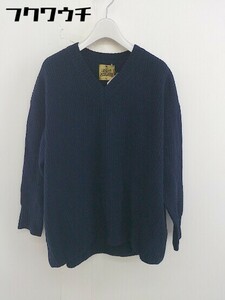 ◇ N. Natural Beauty Basic HAMILTON LAMBS WOOL 長袖 ニット セーター サイズM ネイビー系 レディース