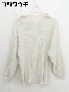 ◇ PATTERN TORSO antiqua ボトルネック コットン ニット 長袖 セーター サイズL ライトベージュ レディース