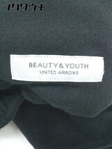 ◇ BEAUTY & YOUTH UNITED ARROWS ウエストゴム ベロア調 ストレートパンツ サイズM ブラック レディース_画像4