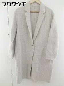 * UNIQLO Uniqlo long sleeve Chesterfield coat size XL light gray ivory series lady's 