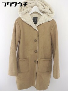 ◇ w closet ダブルクローゼット 裏ボア 長袖 ムートンコート サイズ F キャメル レディース