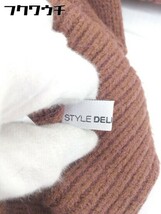 ◇ STYLE DELI スタイルデリ タートルネック 長袖 膝下丈 ニット ワンピース サイズ S-M ブラウン レディース_画像6