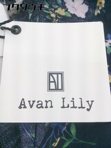 ◇ ●未使用● ◎ Avan Lily アヴァンリリィ タグ付き 花柄 長袖 ロング ワンピース サイズF ネイビー マルチ レディース_画像7