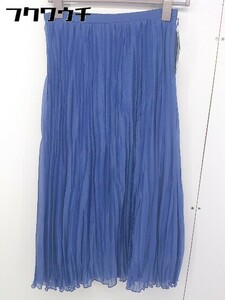 * * NATURAL BEAUTY BASIC tag attaching long Grandam pleated skirt size M blue group lady's 