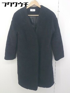# AZUL BY MOUSSY azur bai Moussy Short боа длинный рукав пальто размер M черный женский 