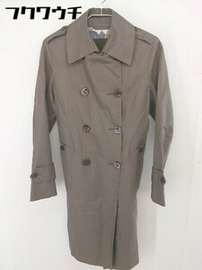 ◇ ◎ MACKINTOSH マッキントッシュ ウエストベルト付 リネン混 長袖 コート サイズ34 ベージュ系 レディース