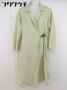 ◇ merlot メルロー 薄手 長袖 ロング コート サイズF ベージュ系 レディース
