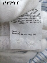 ◇ ◎ UNIQLO×JW ANDERSON ストライプ ロゴ 刺繍 長袖 膝下丈 ワンピース サイズS ホワイト ネイビー レディース_画像7