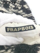 ◇ FRAPBOIS フラボア フレンチスリーブ 膝丈 ニット ワンピース サイズ1 ベージュ系 ブラック レディース_画像4